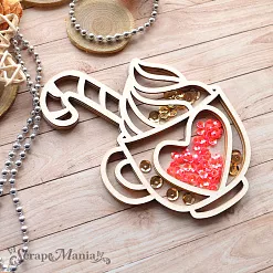 Шейкер "Волшебный снегопад. Чашечка с сердечком. Большой", 9,5х11 см (ScrapMania)