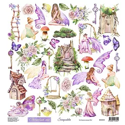 Набор бумаги 30х30 см "Феи", 8 листов (Scrapodelie) Набор бумаги 30х30 см "Феи", 8 листов (Scrapodelie)