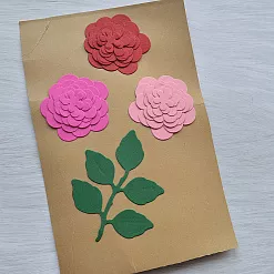 Набор вырубок "Пышный цветок", цвет розовый