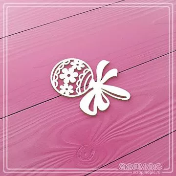 Чипборд "Погремушка", 4,6 см (СкрапМагия)