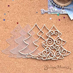 Шейкер "Фономикс. Новогодний. Ажурная елка маленькая", 7,2х7,7 см (ScrapMania)