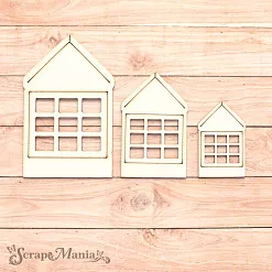 Чипборд "Имбирное Рождество. Шейкер. Дом с одним окном. Мини" (ScrapMania)