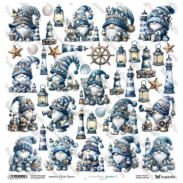 Бумага 30х30 см "4 him. Gnomes 3" (ScrapAndMe)