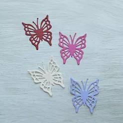 Набор вырубок "Бабочки", цвет ягодный, фуксия, сиреневый
