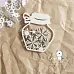 Чипборд "Банка со снежинками", 6х6,3 см (LeoMammy)