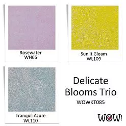 Набор глянцевых пудр "Delicate Blooms. Деликатные цветы", 3 шт (WOW)