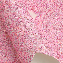 Отрез экокожи А4 "Светящийся в темноте. Блестки. Розовые"