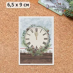 Тканевая карточка "Воробушки. Часы" (ScrapMania)