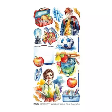 Тканевый лист 13х27 см "Школа - 6" (Fantasy)