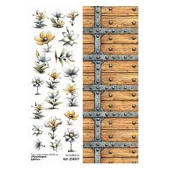 Лист с картинками 10х30 см "Лукоморье. Цветы" (ScrapMania)