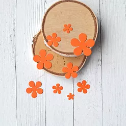 Набор вырубок "Лепестки", цвет оранжевый (ScrapMania)