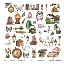 Бумага 30х30 см "Вдали от суеты 8" (Fantasy)