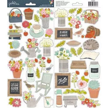 Набор наклеек 33х14 см "На крыльце" (Pebbles)