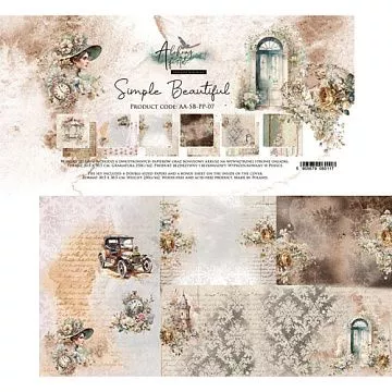 Набор бумаги 30х30 см "Simple Beautiful", 6 листов (Alchemy of Art)