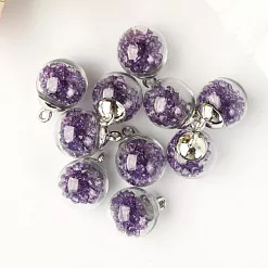 Набор стеклянных подвесок "Шар. Камушки фиолетовые" (АртУзор) Набор стеклянных подвесок "Шар. Камушки фиолетовые" (АртУзор)