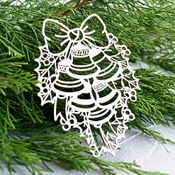 Чипборд "Колокольчики с бантом", 6,6х9,6 см (LeoMammy)