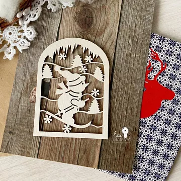 Чипборд "Зимние забавы. Окно", 7,6х5,6 см (LeoMammy)