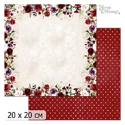 20х20 Бумага "Марсала. Дизайн 3" (ScrapMania)