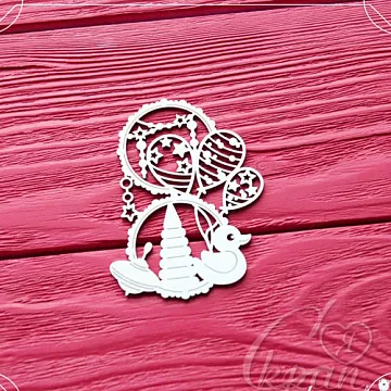 Чипборд "Детский элемент с шариками 2" (LeoMammy)