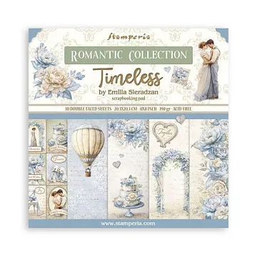 Набор бумаги 20х20 см "Timeless", 10 листов (Stamperia)