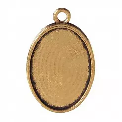 Основа под кабошон "Овал большой", цвет черненое золото