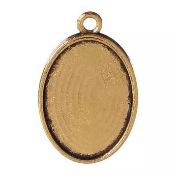 Основа под кабошон "Овал большой", цвет черненое золото