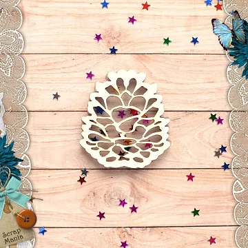 Чипборд "Новогодние традиции. Шейкер. Шишка. Мини" (ScrapMania)