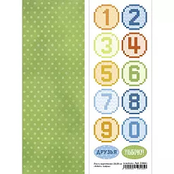 Лист с картинками 10х30 см "Роботы. Цифры" (ScrapMania)