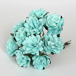 Букет астр "Бирюзовые", 10 шт (Craft)
