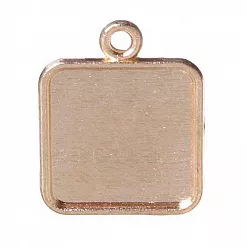 Основа под кабошон "Квадрат", цвет золото