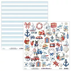 Бумага 30х30 см "Riviera Moments. Для вырезания" (Mintay)