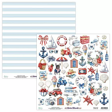 Бумага 30х30 см "Riviera Moments. Для вырезания" (Mintay)