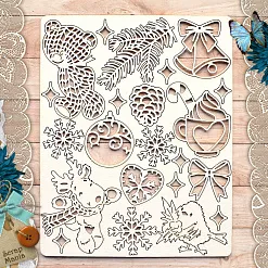 Чипборд "Волшебный снегопад. Медвежонок" (ScrapMania)