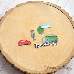 Нож "Детство. Транспорт мини", 2,3х4 см (ScrapMania)