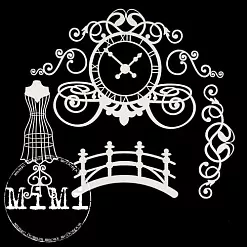 Набор украшений из чипборда "Винтаж. Часы" (MiMi Design)