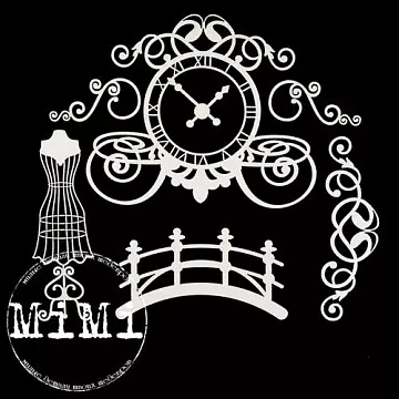 Набор украшений из чипборда "Винтаж. Часы" (MiMi Design)