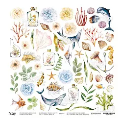 Бумага 30х30 см "Теплое море 8" (Fantasy)