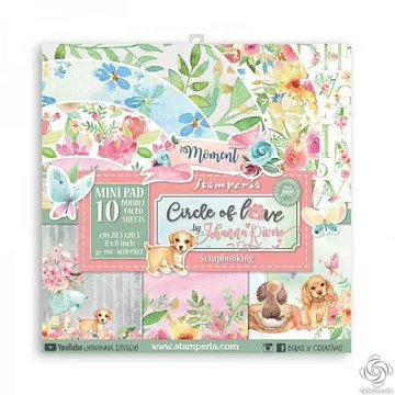 Набор бумаги 20х20 см "Circle of Love", 10 листов (Stamperia)