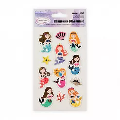 Наклейки объемные с глиттером "Русалки" (Mr.Painter)