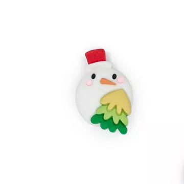 Акриловое украшение "Снеговик с елкой", 1,9х2,5 см
