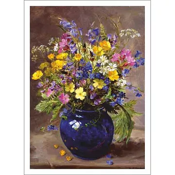 Тканевая карточка "Букетик. От всей души" (ScrapMania)