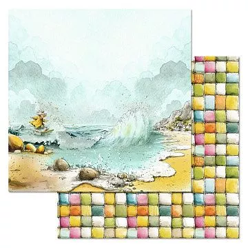 Бумага "СуперБабушка. Верхом на волне" (ScrapMania)