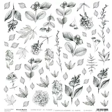Бумага "Flowers. Картинки для вырезания" (CraftO'clock)