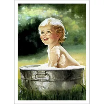 Тканевая карточка "Ангелочки. Купание" (ScrapMania)