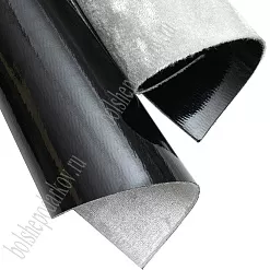 Отрез экокожи А4 "Белый с черным", двусторонний