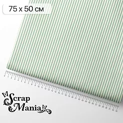 Отрез ткани 75х50 см "Свадебное торжество. Мятная полоска" (ScrapMania)