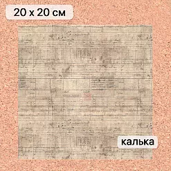 Калька 20х20 см "Старый архив 21", плотность 110 гр/м2 (ScrapMania)