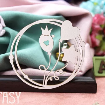 Чипборд "Воздушные шарики в рамке 2133" (Fantasy)