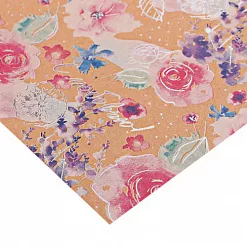 Бумага крафт с фольгированием "Райский сад" (АртУзор) Бумага крафт с фольгированием "Райский сад" (АртУзор)