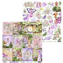 Набор бумаги 30х30 см "Феи", 8 листов (Scrapodelie) Набор бумаги 30х30 см "Феи", 8 листов (Scrapodelie)